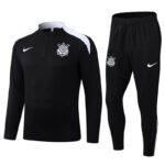 25-26 Corinthians Black Half Pull Tracksuit (半拉链)