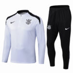 25-26 Corinthians White Half Pull Tracksuit (半拉链)