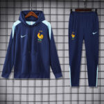 24-25 France Royal Blue Hoodie Tracksuit (卫衣套装)
