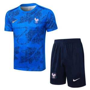 25-26 France Fancy blue Training Short Suit #D25137
