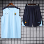 24-25 France Light Blue Tank top and shorts suit