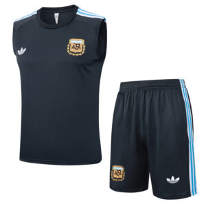 25-26 Argentina Dark gray Tank top and shorts suit #D2584