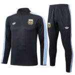 25-26 Argentina Dark gray Half Pull Tracksuit #B2529(半拉链)