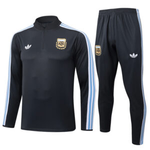 25-26 Argentina Dark gray Half Pull Tracksuit #B2529(半拉链)