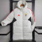 23-24 Benfica White Hooded Cotton Coat Red Edge (红色边) 棉衣