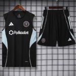 25-26 Inter Miami Black Tank top and shorts suit