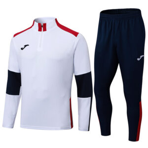 2025 JOM White Half Pull Tracksuit (半拉链)