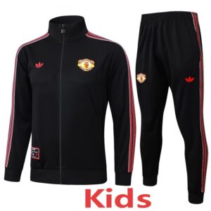 25-26 Man Utd Black Kids Jacket Tracksuit #E2514(童装)
