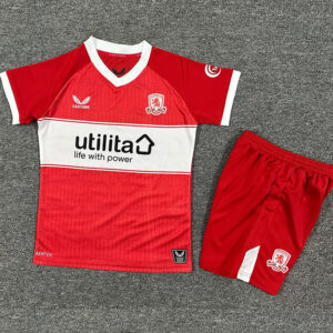 25-26 Middlesbrough Home Kids Soccer Jersey
