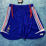 2006 France Home Blue Retro Shorts Pants