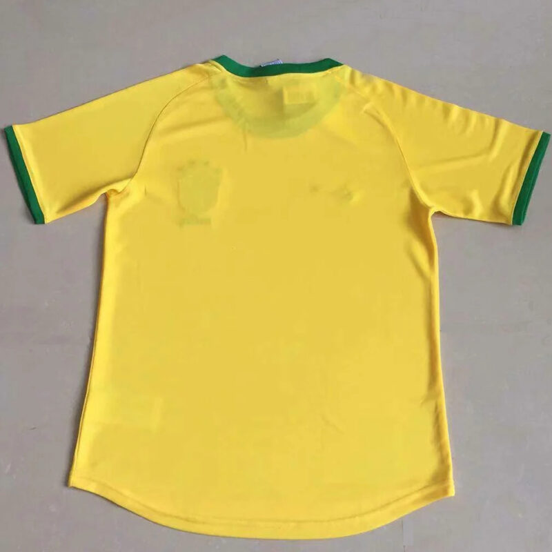 2000 Brazil Home Yellow Retro Soccer Jersey - Image 2
