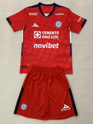 25-26 Cruz Azul Red GoalKeeper Kids Soccer Jersey