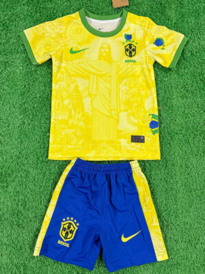 24-25 Brazil Yellow Special Edition Kids Soccer Jersey (耶稣)