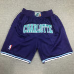 HORNETS Blue City Edition Top Quality NBA Pocket Pants #黄蜂队