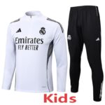 25-26 RMA White Kids Half Pull Tracksuit #E2508(童装)(半拉链)