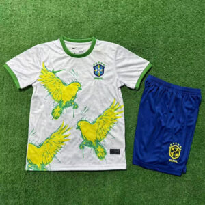 22-23 Brazil White Special Edition Kids Soccer Jersey (小鸟)