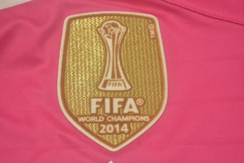 2014-2015 RMA Away Pink Retro Soccer Jersey - Image 8