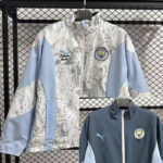 25-26 Man City White & Blue Double Sided Windbreaker (双面风衣)