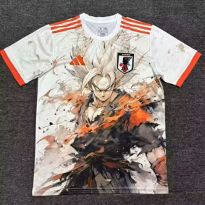 25-26 Japan White Special Edition Fans Soccer Jersey (橙白赛亚人)