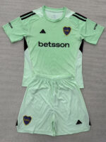 25-26 Boca Juniors Green GoalKeeper Kids Soccer Jersey