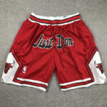BULLS Justdon Red City Edition Top Quality NBA Pocket Pants #公牛