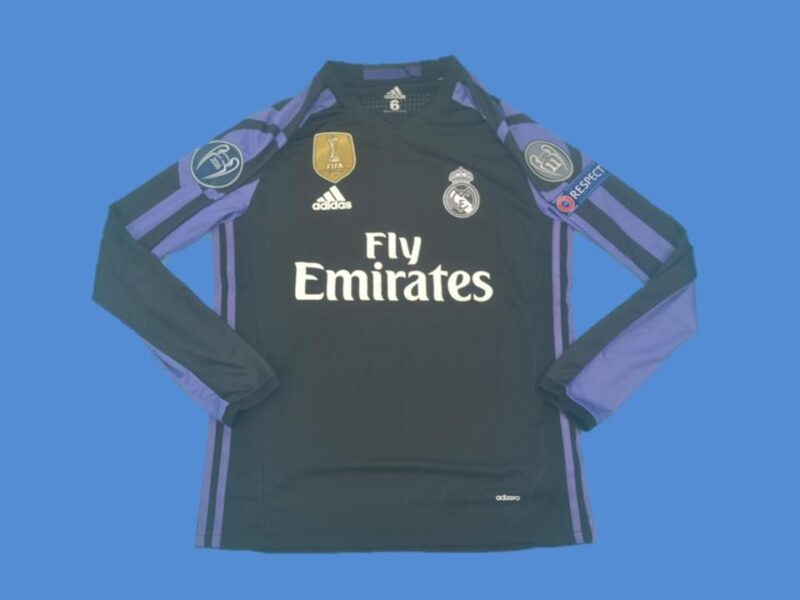 2016-2017 RMA Away Black Long Sleeve Retro Soccer Jersey (长袖) - Image 11