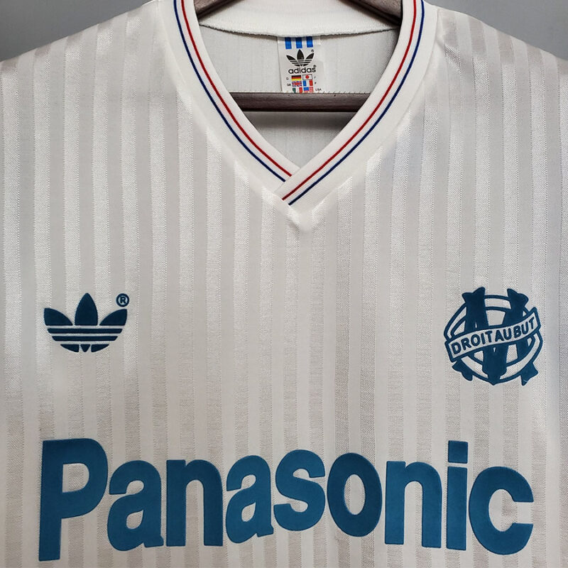 1990 Marseille Home Retro Soccer Jersey - Image 3