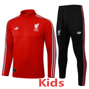 25-26 LIV Red Kids Half Pull Tracksuit #E2597(童装)(半拉链)