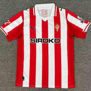 25-26 Gijon Home Fans Soccer Jersey