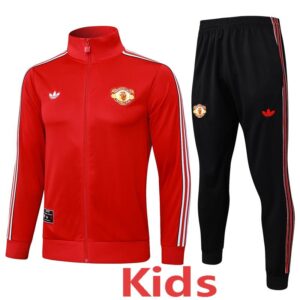 25-26 Man Utd Red Kids Jacket Tracksuit #E2555(童装)