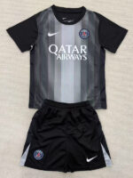 25-26 PSG Black GoalKeeper Kids Soccer Jersey