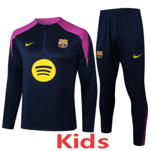 25-26 BAR Royal blue Kids Half Pull Tracksuit #E2502(童装)(半拉链)