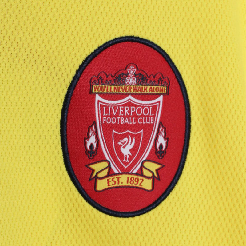 1997-1998 LIV Away Yellow Retro Soccer Jersey - Image 3