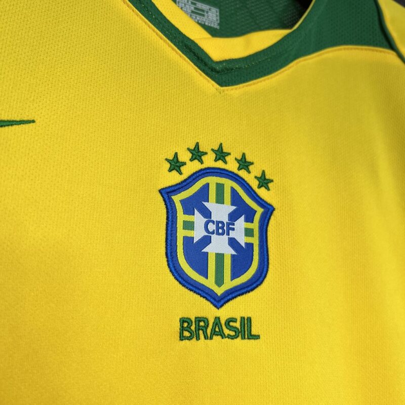 2004 Brazil Home Retro Soccer Jersey - Image 5