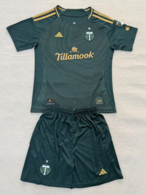 25-26 Portland Timbers Home Kids Soccer Jersey (带章)