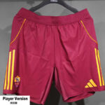 25-26 Roma Home Player Version Shorts Pants (High Quality)(球员短裤)