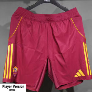 25-26 Roma Home Player Version Shorts Pants (High Quality)(球员短裤)