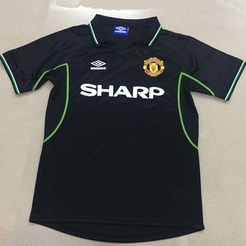 1998-1999 Man Utd Away Retro Soccer Jersey - Image 8