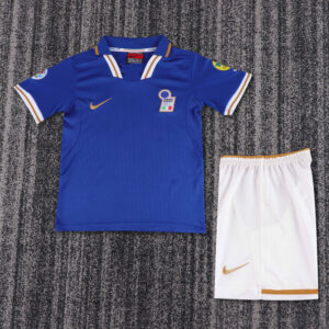 1996 Italy Home Kids Retro Soccer Jersey
