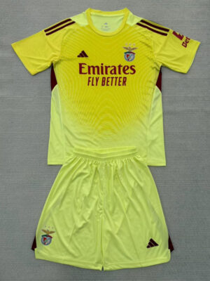 25-26 Benfica Yellow Goalkeeper Kids Soccer Jersey