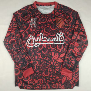 25-26 Palestina FC Red Long Sleeve Training shirts (阿拉伯文)(长袖)