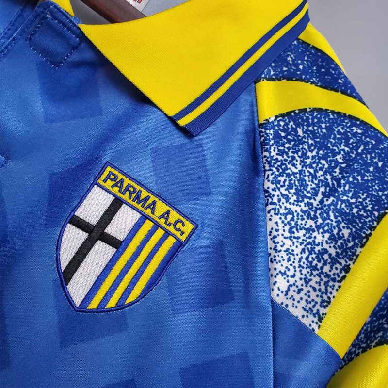 1995-1997 Parma Blue Retro Soccer Jersey - Image 6