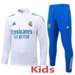 25-26 RMA White Kids Half Pull Tracksuit #E25124(童装)(半拉链)