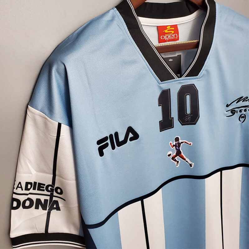 2001 Argentina MARADONA 10# Commemorative Edition Retro Soccer Jersey - Image 4