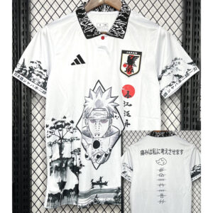 2024 Japan White Special Edition Fans Soccer Jersey (碳画鸣人)