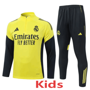 25-26 RMA Yellow Kids Half Pull Tracksuit #E25114(童装)(半拉链)