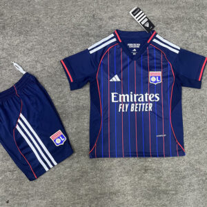 25-26 Lyon Away Kids Soccer Jersey
