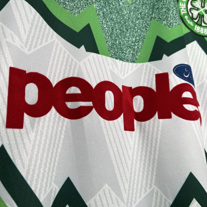 1991-1992 Celtic Away Green Retro Soccer Jersey - Image 6
