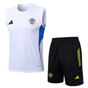 25-26 Man Utd White Tank top and shorts suit #D25101
