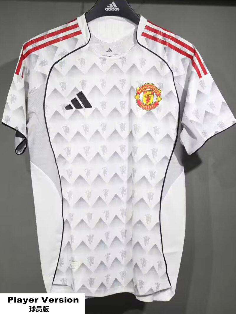 25-26 Man Utd Grey White Special Edition Player Version Training shirts